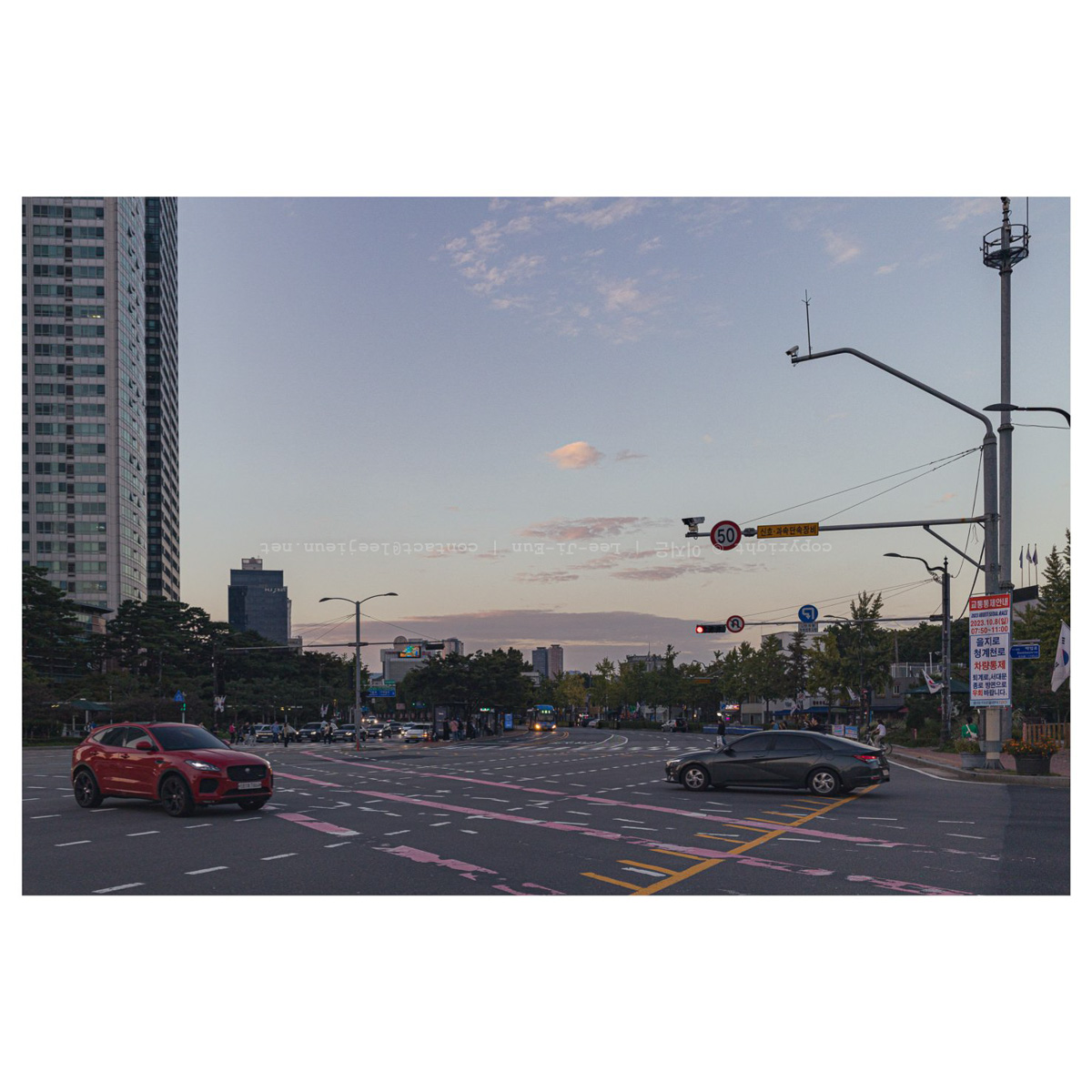 탁트인 삼각지 해질녘