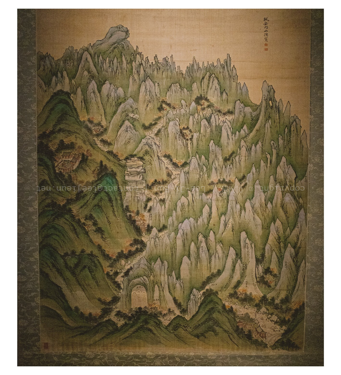 정선 필 풍악내산총람도. 내금강 가을풍경